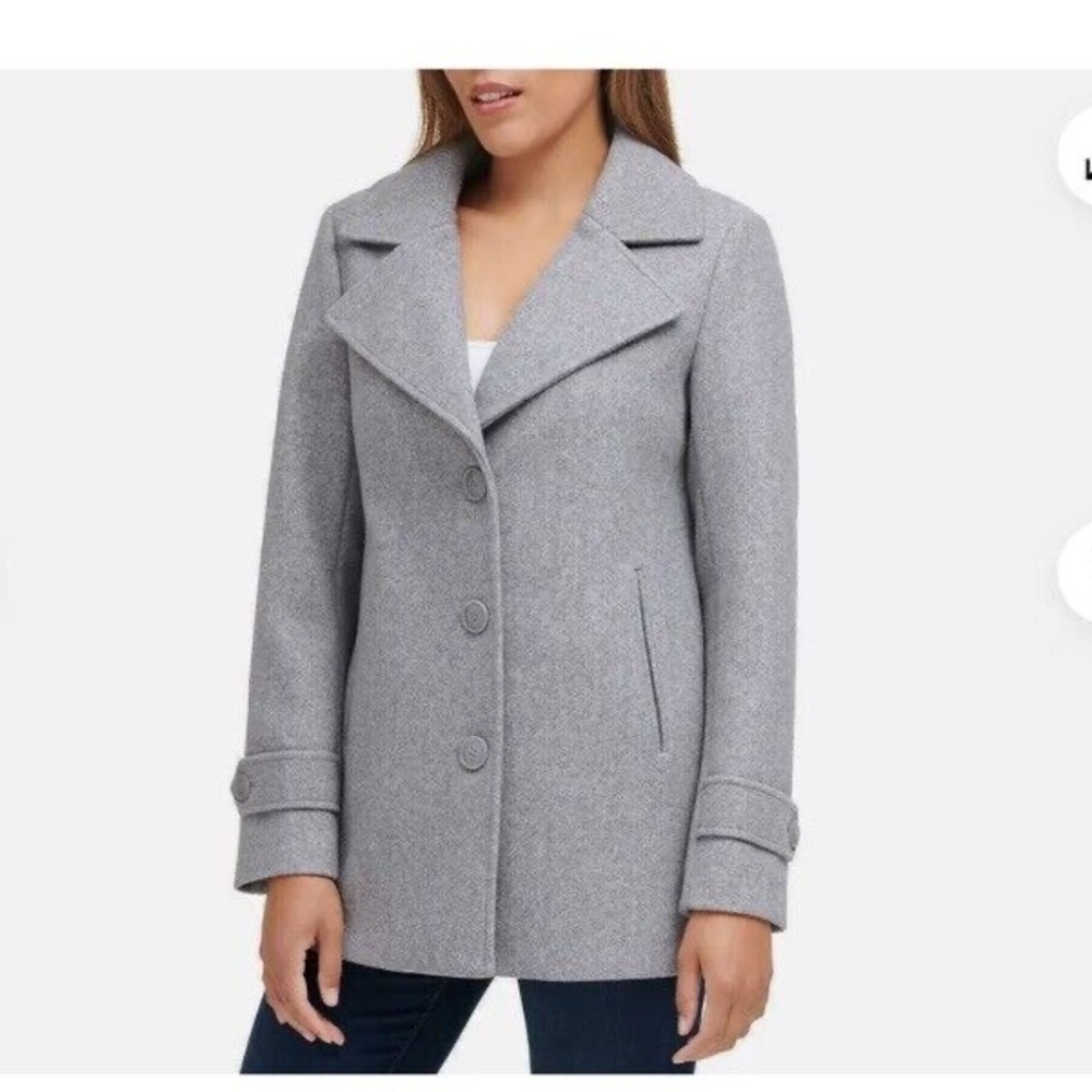 NWT  Marc New York Ladies Preppy Peacoat Gray Pockets Coat Jacket‎ Plus XXL 2X